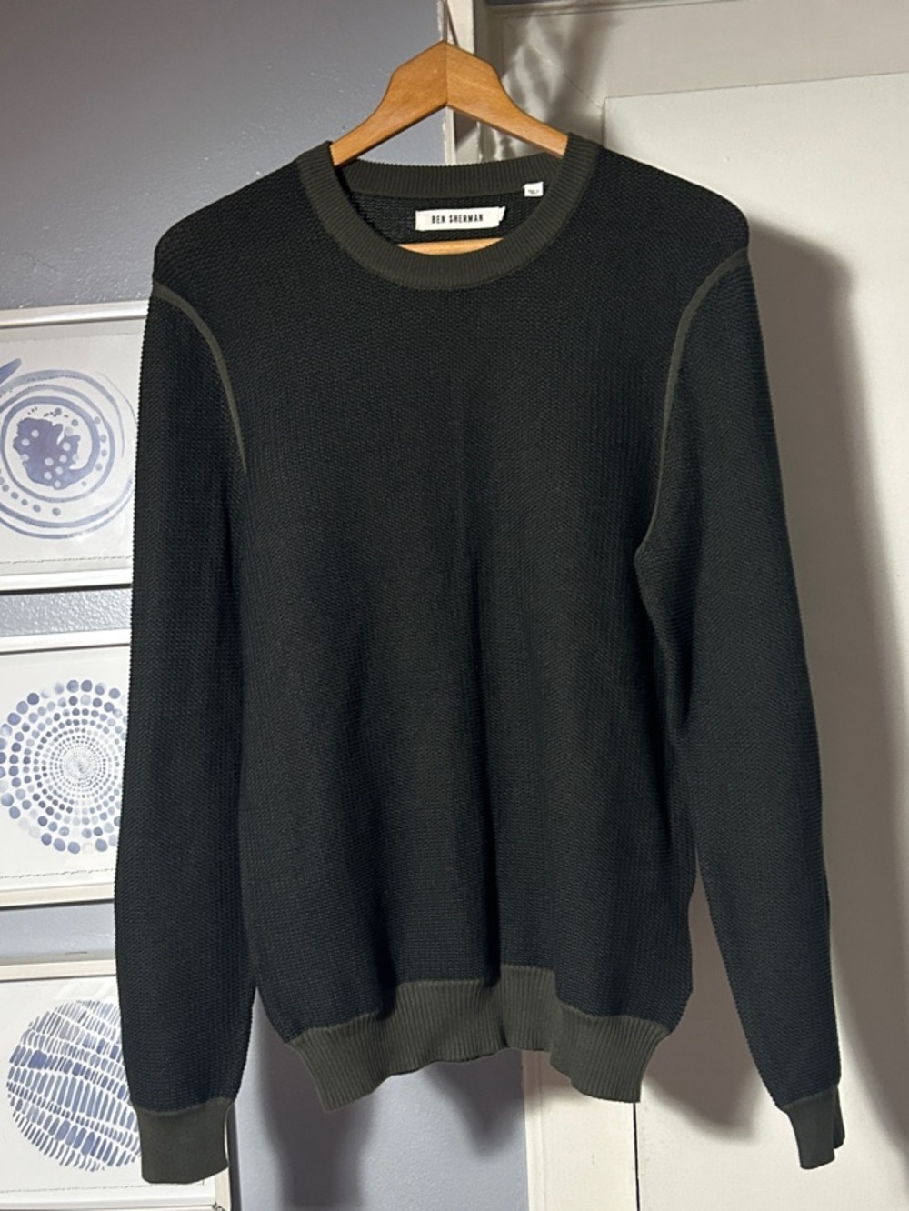 Ben Sherman Men's Charcoal Crewneck Sweater Size M